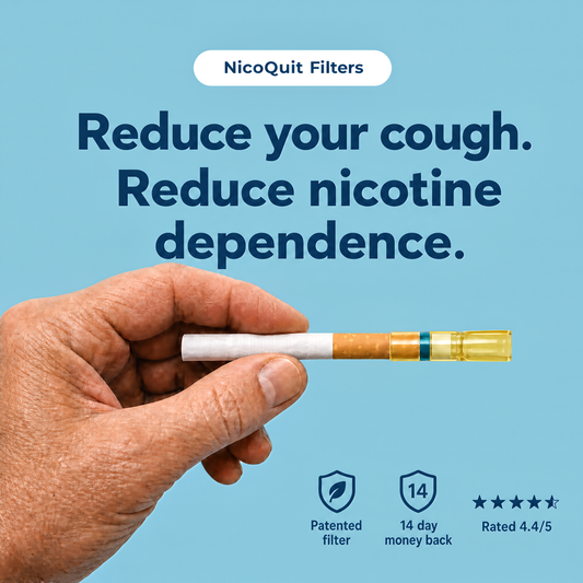 Anti Tar & Nicotine Filters NicoQuit – Help to Quit Smoking – Cut Down at Your Own Pace – 20 Pack